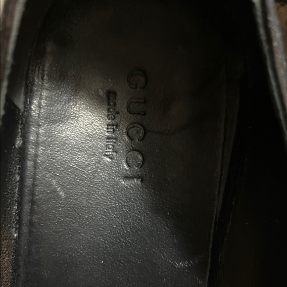 Gucci Black Embossed Wedge Shoes - Picture 2 of 5